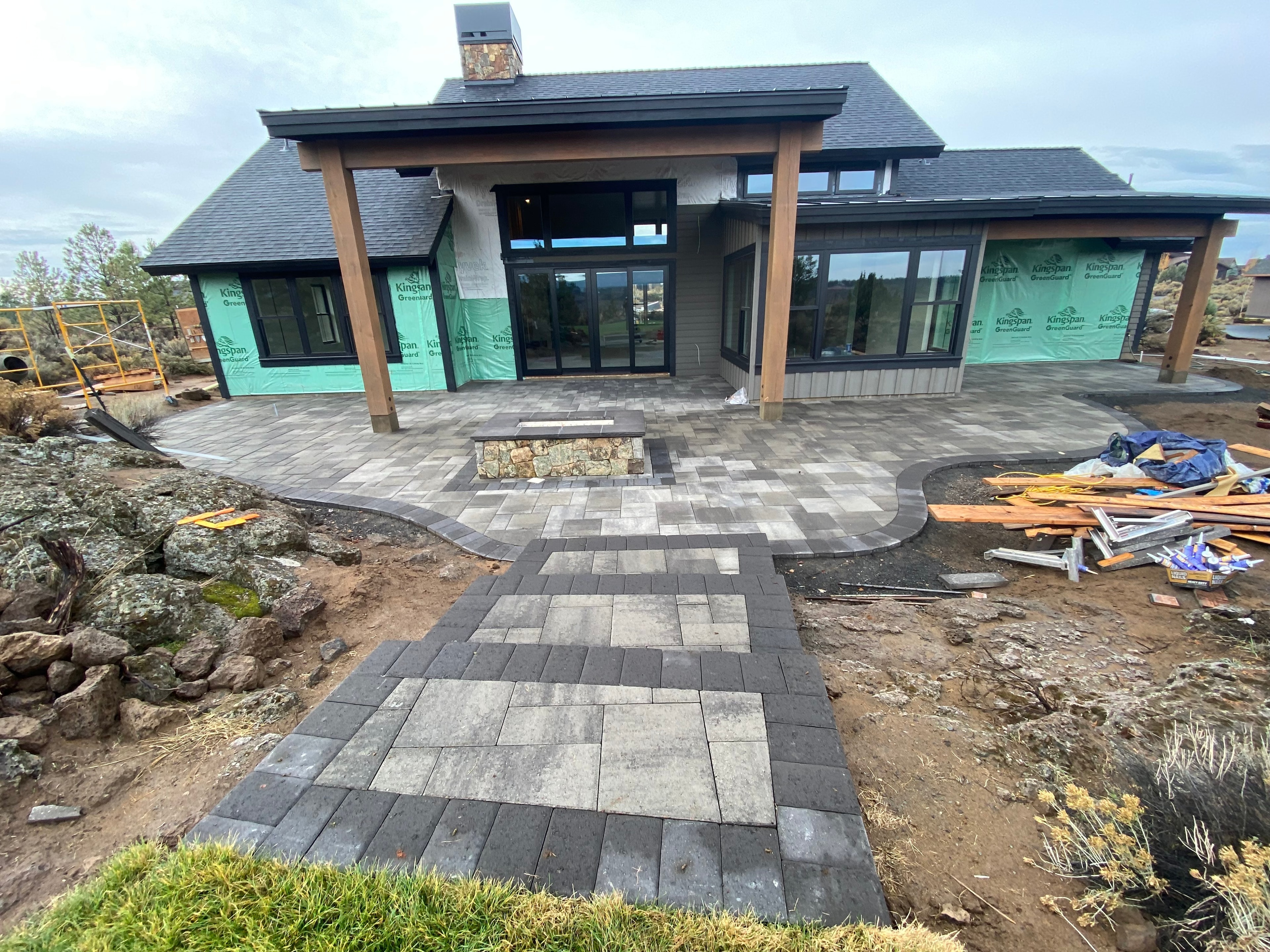 New Build Paver Patio & Walkway