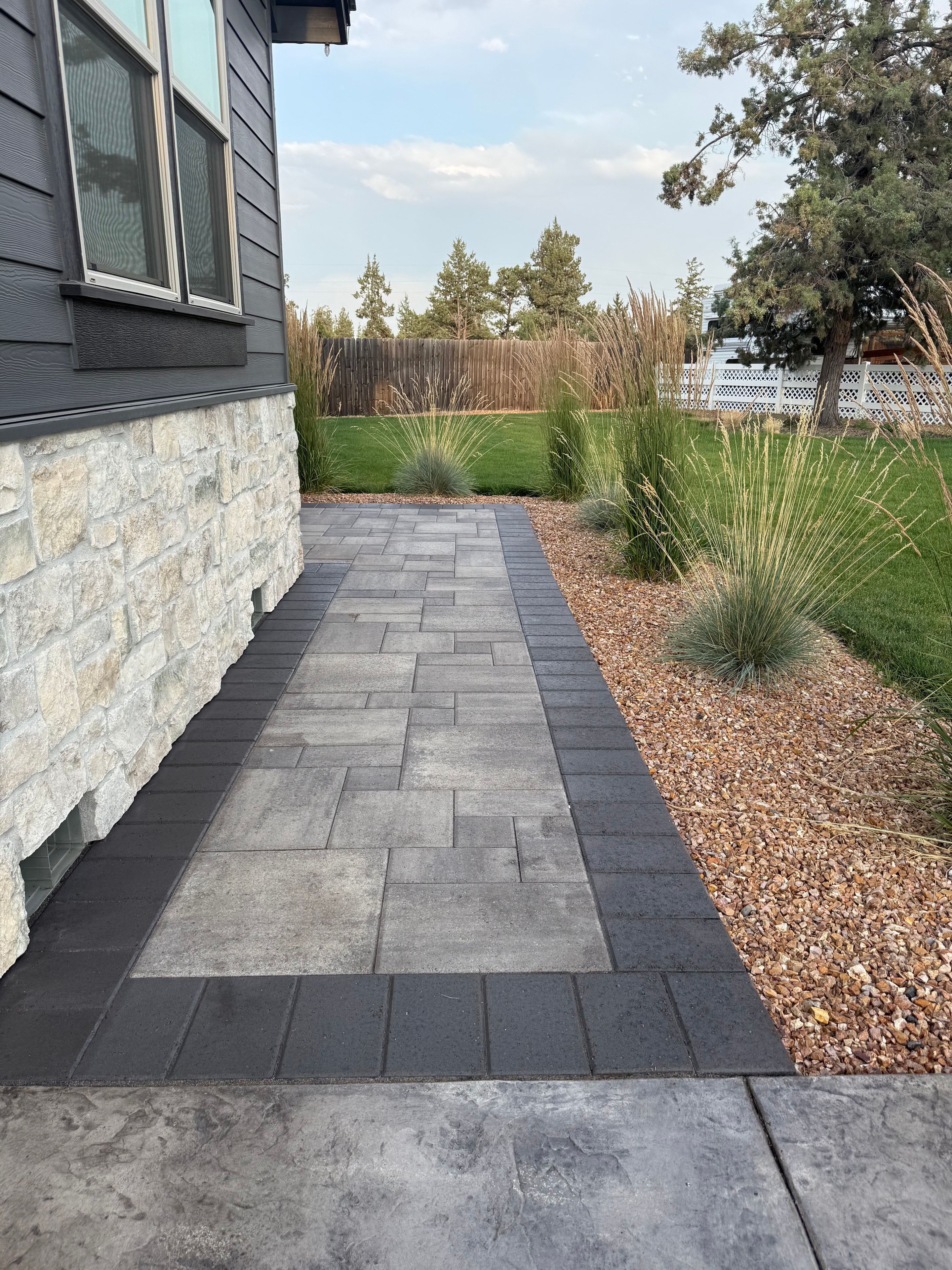 Modern Paver Walkway