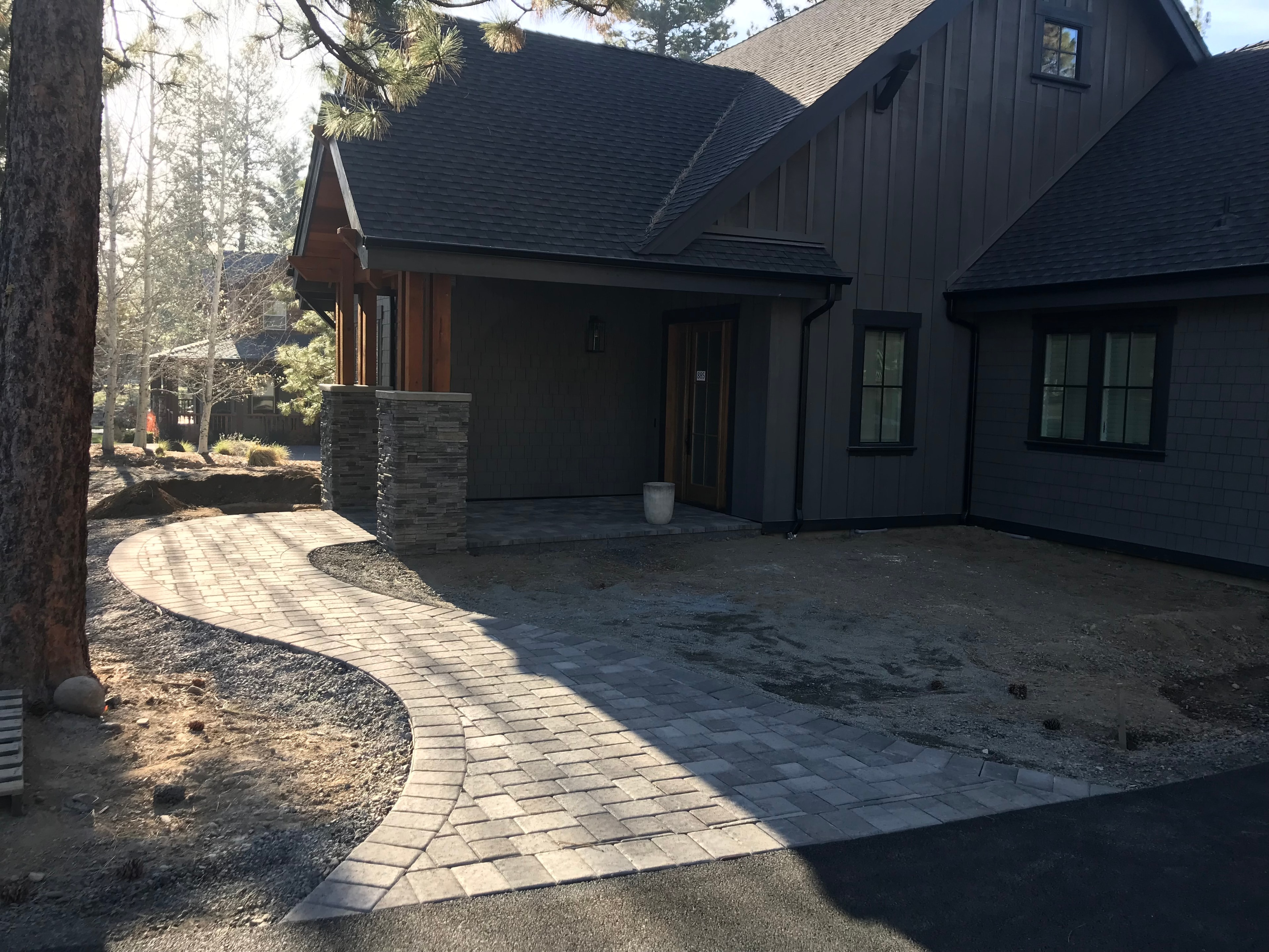 Winding Paver Path