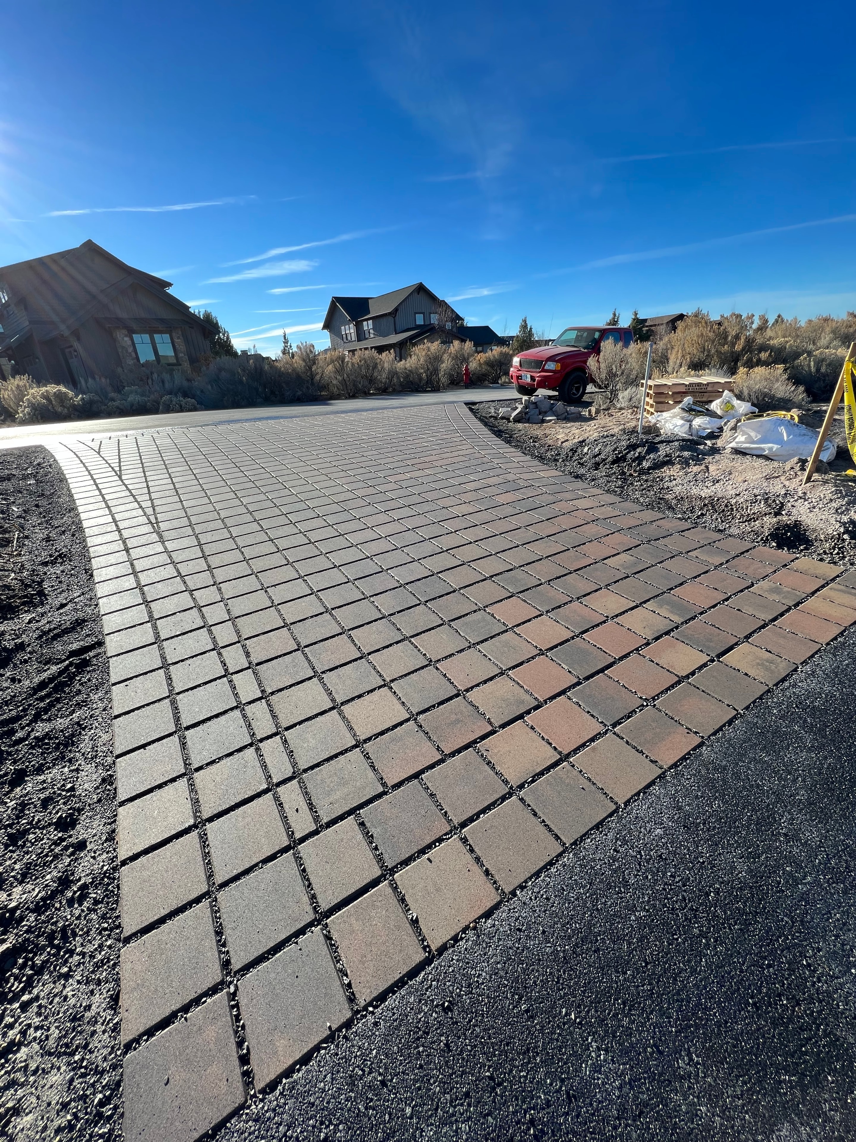 New Construction Paver Driveway