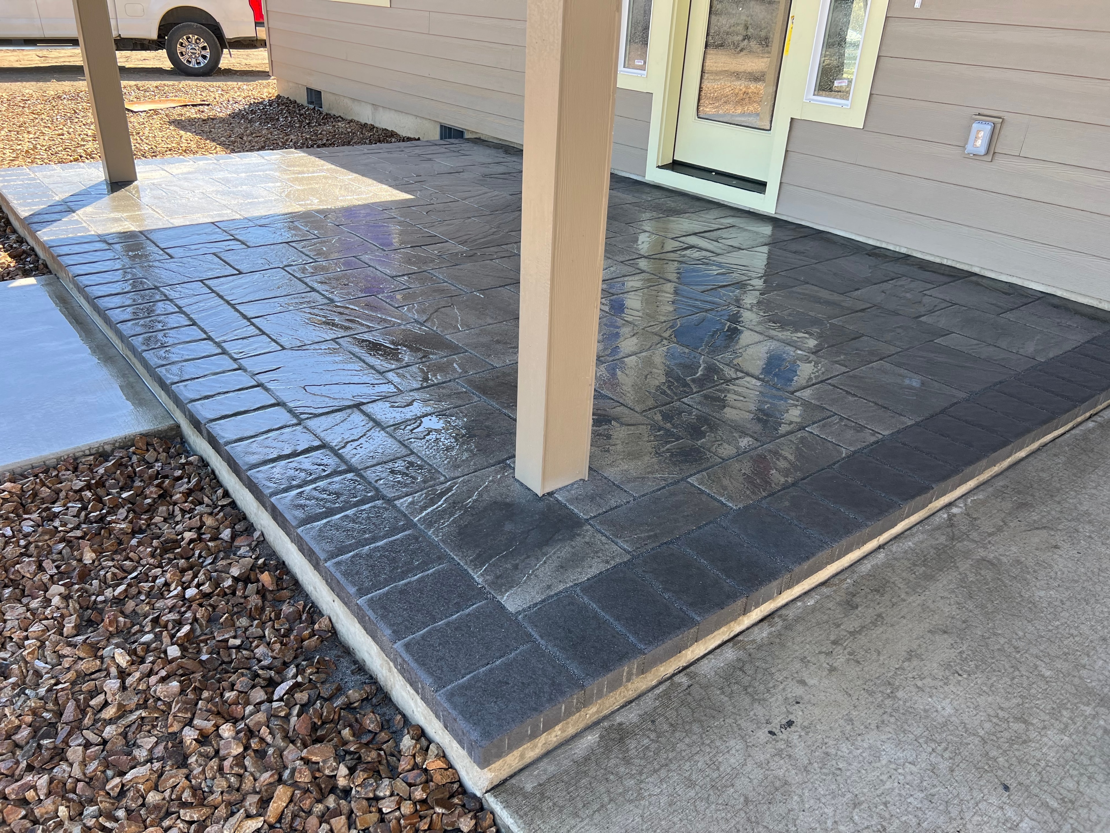 Dark Charcoal Paver Entry