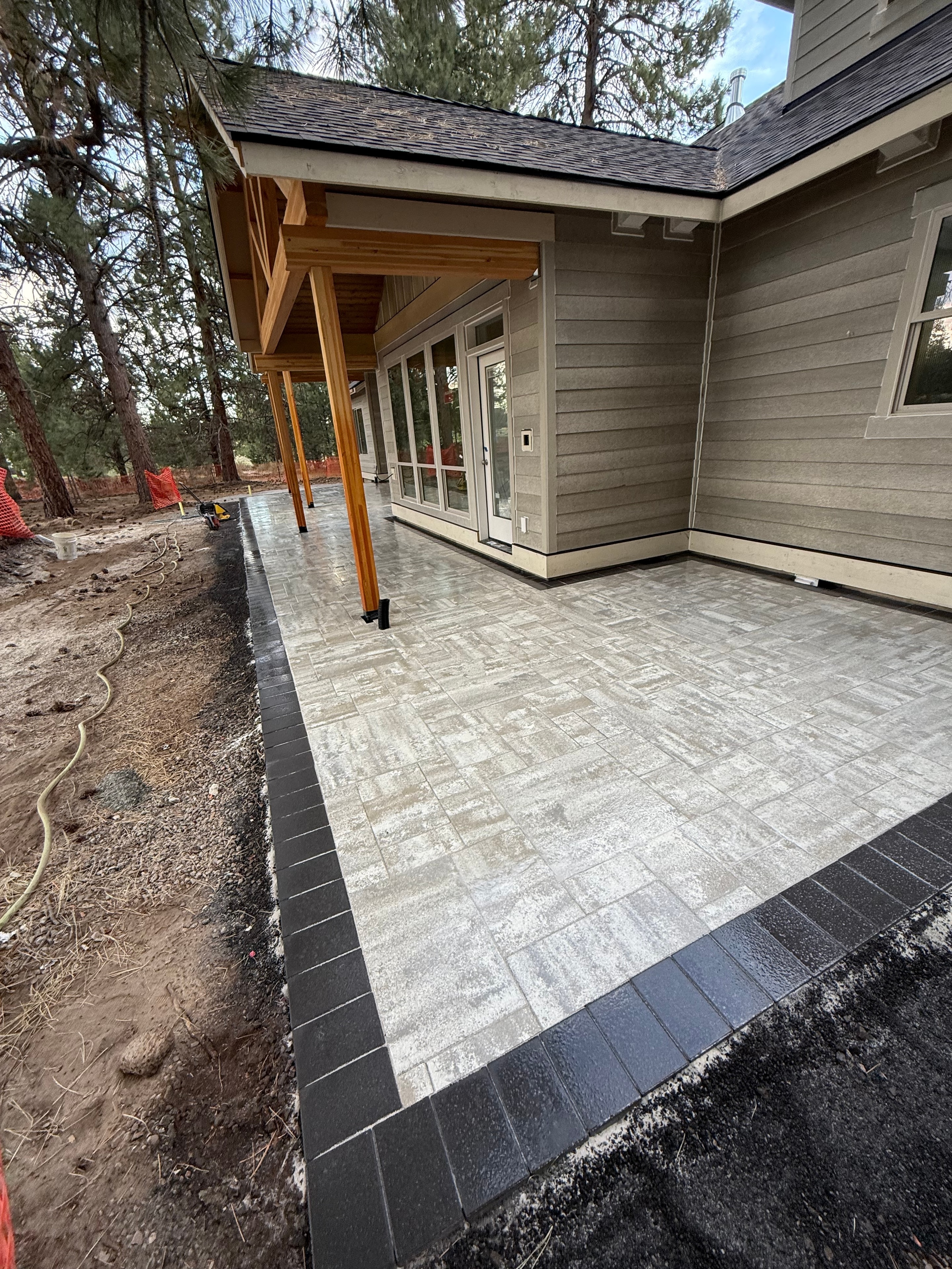 Two-Tone Paver Covered Patio