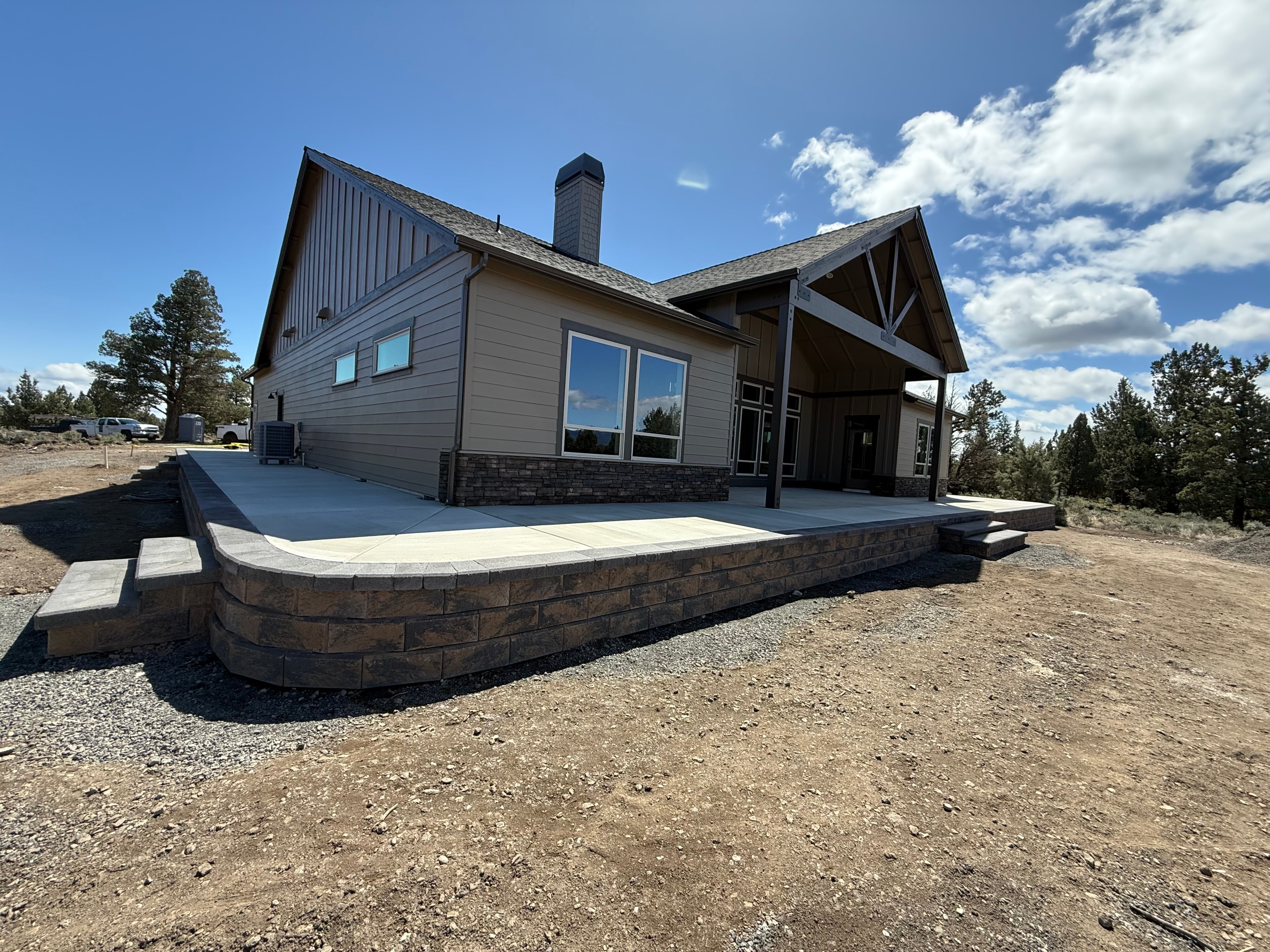 Modern Home Paver Patio