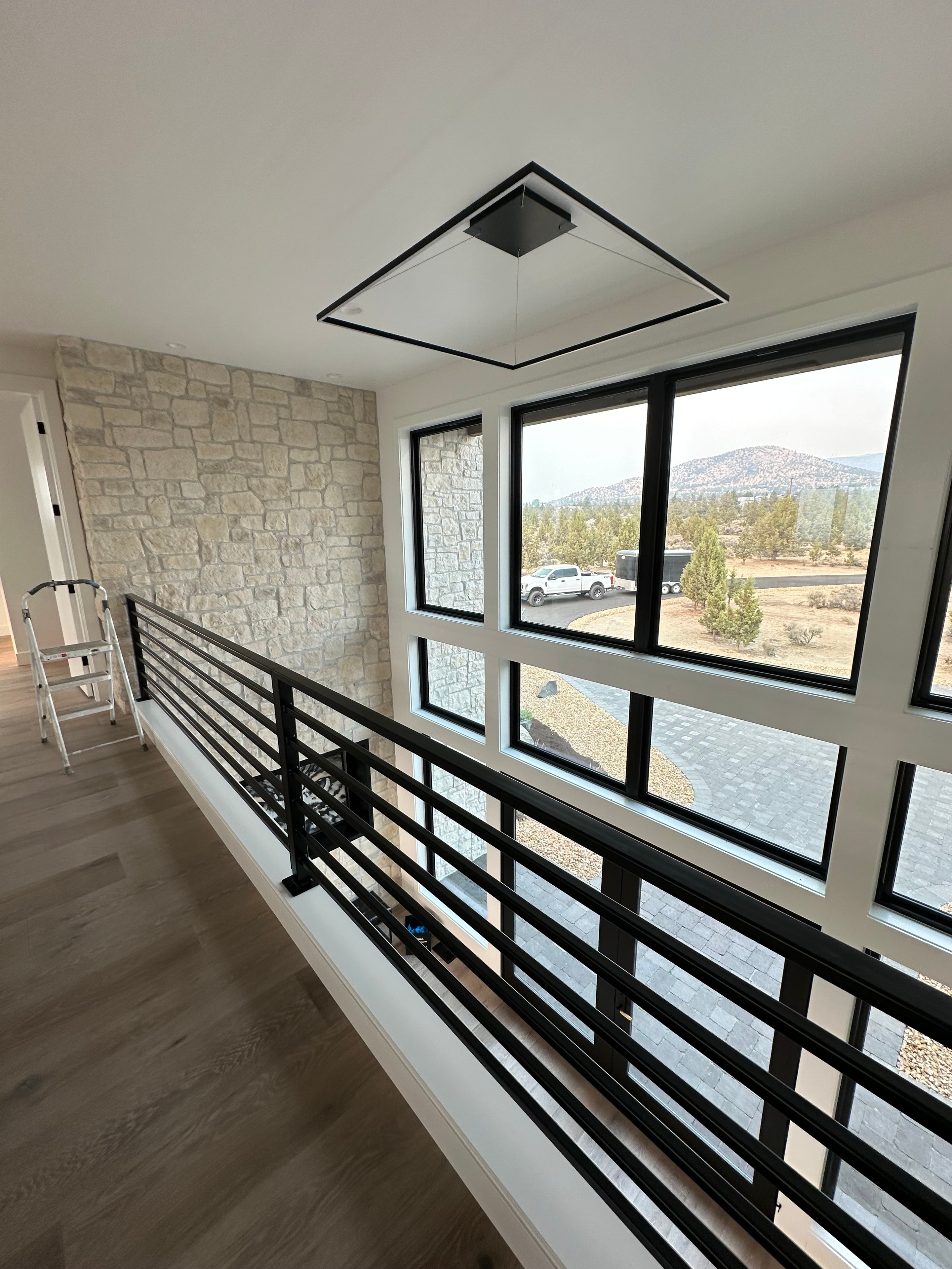Stone Accent Wall with Mountain Views