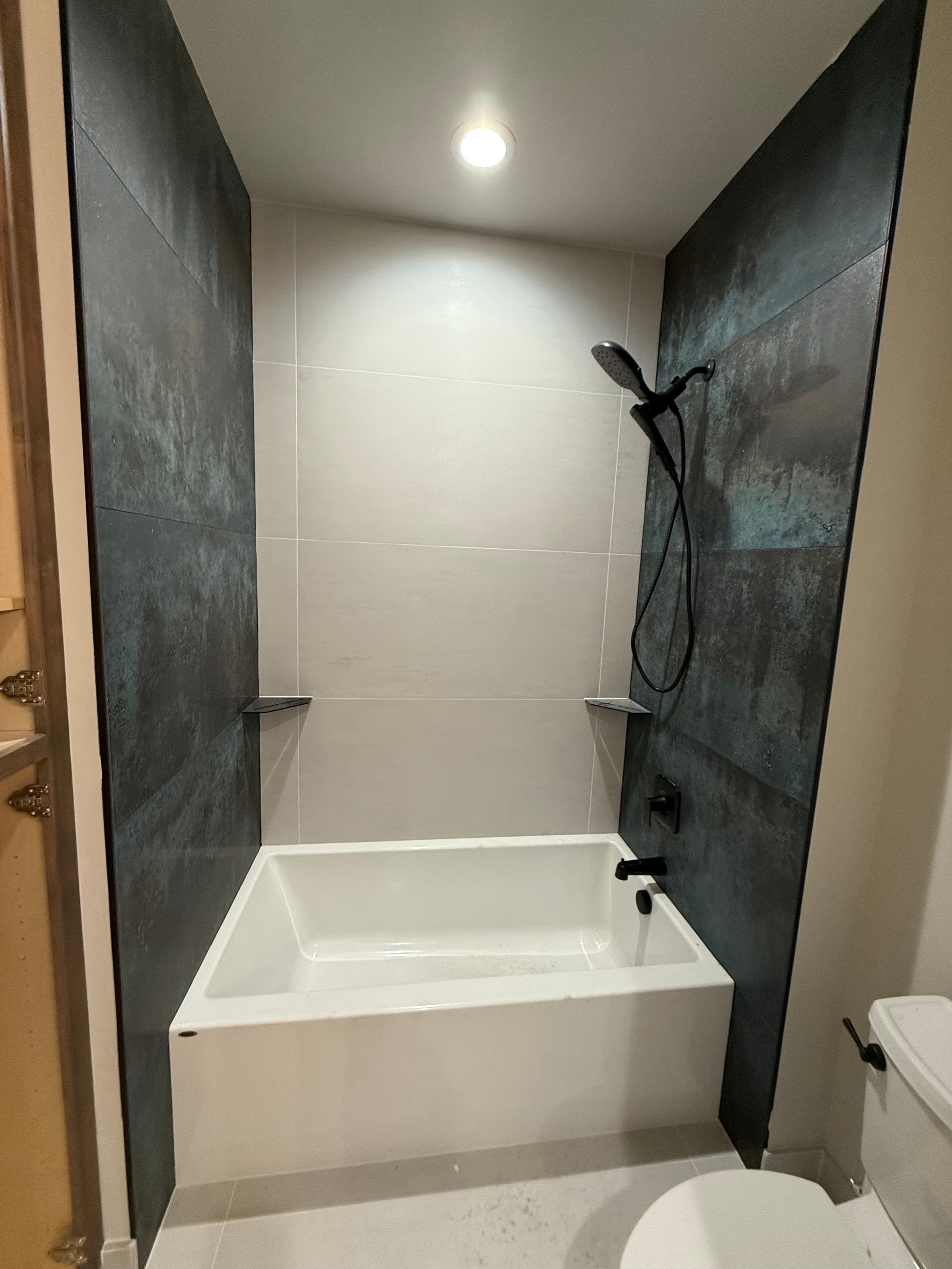 Oxidized Metal Tub Surround